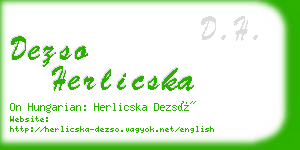 dezso herlicska business card